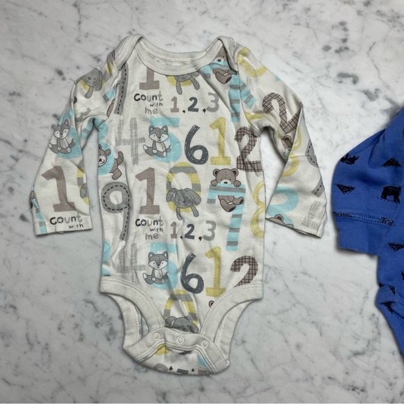 Koala Baby Carter's Bear Animal Print Long Sleeve Bodysuit 6M - Picture 2 of 8
